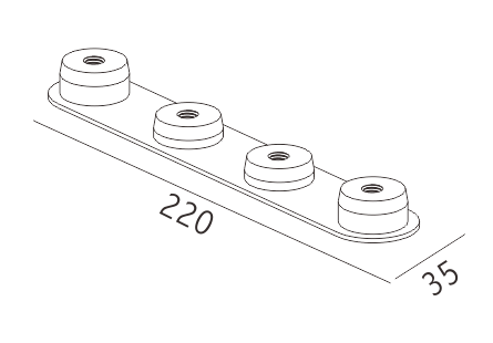 Curve 180 degrees connector (right)