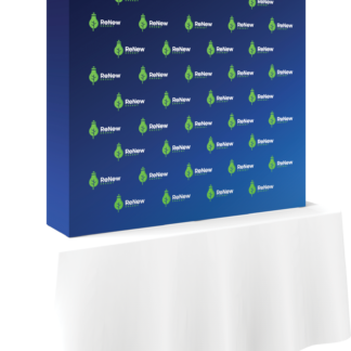 Hopup 5ft Backlit Straight Tabletop Tension Fabric Display