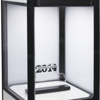 Twist Portable Display Cabinet With 3 Shelves