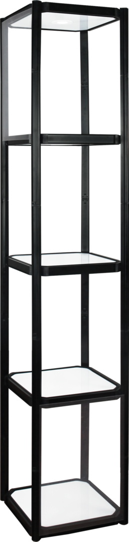 Twist Portable Display Cabinet With 4 Shelves
