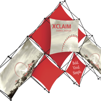 Xclaim 14ft 10 Quad Pyramid Fabric Popup Display Kit 01